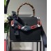 Gucci Lilith leather top handle bag 453751 Black(SuperM-711003)