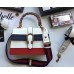 Gucci  Dionysus smooth leather top handle bag 448075  White/Navy/Red (SuperM-71922)
