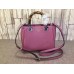 Gucci bamboo shopper mini leather top handle bag 368823 pink