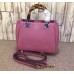 Gucci bamboo shopper mini leather top handle bag 368823 pink