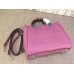 Gucci bamboo shopper mini leather top handle bag 368823 pink