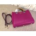 Gucci bamboo shopper mini leather top handle bag 368823 wine