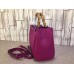 Gucci bamboo shopper mini leather top handle bag 368823 wine