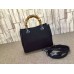 Gucci bamboo shopper mini leather top handle bag 368823 black