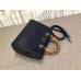 Gucci bamboo shopper mini leather top handle bag 368823 black