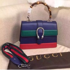 Gucci Dionysus leather top handle bag 421999 Blue