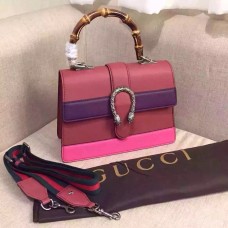 Gucci Dionysus leather top handle bag 421999 Rosy