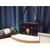 Gucci Cat Lock leather top handle bag 421997 Black Leather