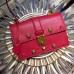 Gucci Cat Lock leather top handle bag 421997 Red Leather