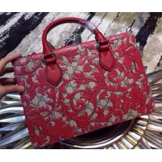 Gucci Arabesque canvas top handle bag red 409531