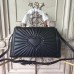 Gucci Margaret Quilted Leather Metal Bee Detail Top Handle Bag 476531 Black 2017