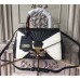 Gucci Margaret Quilted Leather Metal Bee Detail Top Handle Bag 476531 White/Black  2017