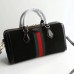 Gucci Ophidia Medium Top Handle Bag ‎524532 Black Suede 2018