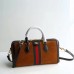 Gucci Ophidia Medium Top Handle Bag ‎524532 Chestnut Suede 2018