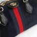 Gucci Ophidia Medium Top Handle Bag ‎524532 Navy Blue Suede 2018