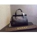 Gucci lady tassel leather top handle bag In Black 354469