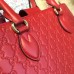 Gucci Padlock Gucci Signature top handle 428207 Hibiscus red