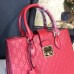 Gucci Padlock Gucci Signature top handle 428207 Hibiscus red