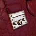 Gucci Padlock Gucci Signature top handle 428207 Hibiscus red