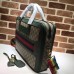 Gucci GG Supreme Briefcase Bag With Rainbow Strap 484663 Green 2017