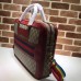 Gucci GG Supreme Briefcase Bag With Rainbow Strap 484663 Red 2017