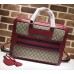 Gucci GG Supreme Briefcase Bag With Rainbow Strap 484663 Red 2017