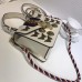Gucci Sylvie Metal Animal Insects Studs Leather Top Handle Mini Bag 470270 White 2017