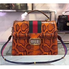 Gucci Python Medium Top Handle Bag 513138 2018
