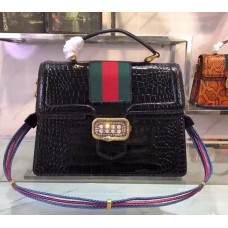 Gucci Medium Top Handle Bag 513138 Black 2018