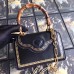 Gucci Frame Print Leather Top Handle Bag 495881 Black 2018