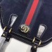 Gucci RE(BELLE) Suede Medium Top Handle Bag ‎516459 Navy Blue 2018