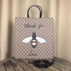 Gucci bee print soft gg supreme tote bag 450950(KS-741309)