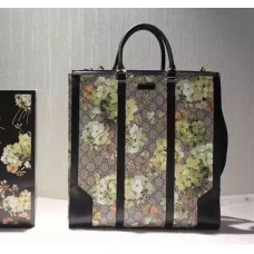 Gucci 406387 GG Green Blooms Tote 2015