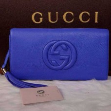 Gucci Soho leather clutch 336753 Blue