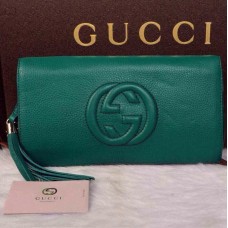 Gucci Soho leather clutch 336753 Green