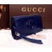 Gucci Soho leather clutch 336753 Dark Blue