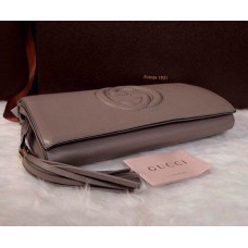 Gucci Soho leather clutch 336753 Gray