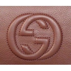 Gucci Soho leather clutch 336753 Rose Beige