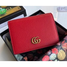 Gucci Leather Card Case ‎456126 Red