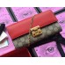 Gucci Padlock GG Canvas and Calfskin Continental Chain Wallet 453506 Red