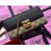 Gucci Padlock GG Canvas and Calfskin Continental Chain Wallet 453506 Black