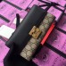 Gucci Padlock GG Canvas and Calfskin Continental Chain Wallet 453506 Black