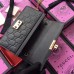 Gucci Padlock GG Signature Leather Continental Chain Wallet 453506 Black