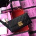 Gucci Padlock GG Signature Leather Continental Chain Wallet 453506 Black
