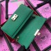 Gucci Padlock Calfskin Continental Chain Wallet 453506 Green