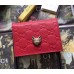 Gucci Signature Card Case with Cat 548057 Red