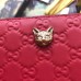 Gucci Signature Zip Around Wallet with Cat 548058 Red 2018