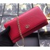 Gucci GG Marmont Leather Chain Wallet ‎546585 Red 2018