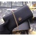 Gucci GG Marmont Leather Chain Wallet ‎546585 Black 2018