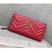 Gucci GG Marmont zip around wallet  443123 red